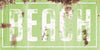Vintage Rust Beach Sign