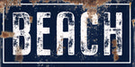 Vintage Rust Beach Sign