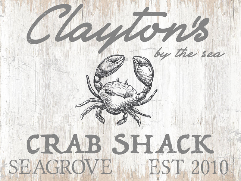 Crab Shack  - Personalized Beach Name Sign