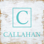 Initial Square Personalized Name Sign