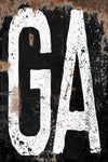 Urban Grunge State Initials - Personalized Sign