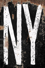 Urban Grunge State Initials - Personalized Sign