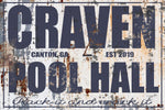 Urban Pool Hall - Personalized Billiards Name Sign
