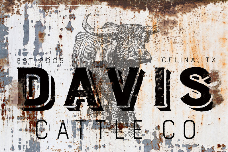 Rustic Cattle Company - Personalized Farmhouse Sign